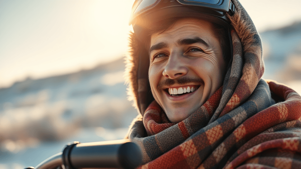 겨울철 외출 시 고려사항 (realistic 스타일)