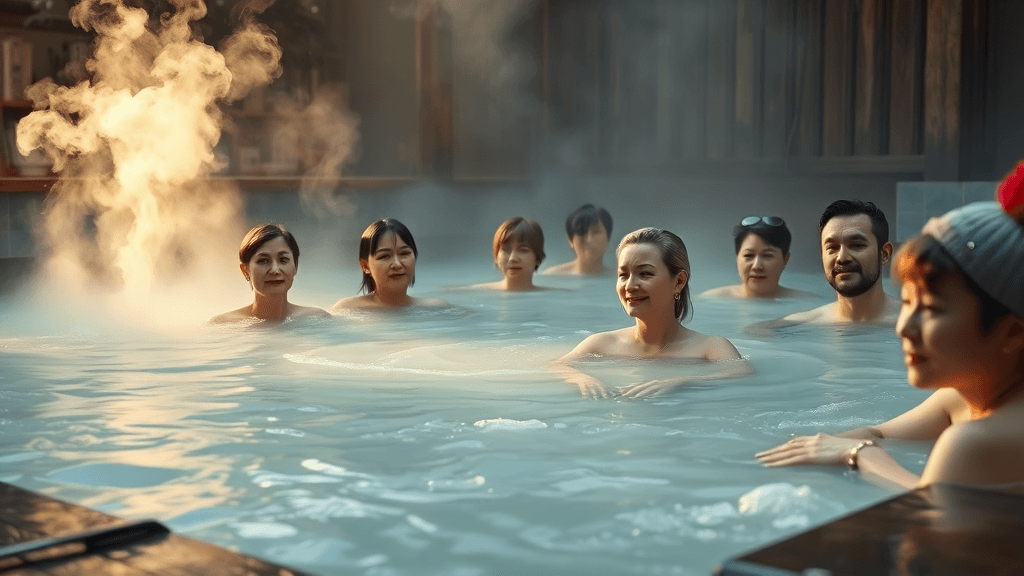 온천 이용, 어떻게 할까? (realistic 스타일)