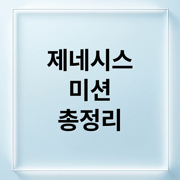 제네시스 미션 총정리: 목표, 배경, 참여 기업, 투자 전략, 기대 효과
