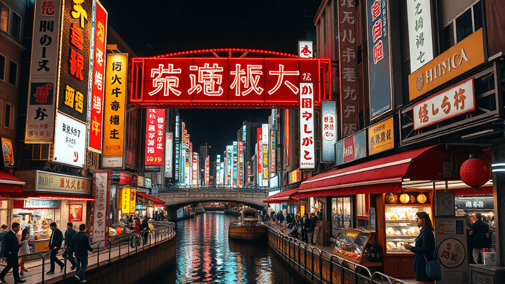 난바, 도톤보리 연계 관광 (realistic 스타일)