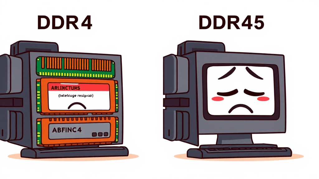 DDR4와 DDR5, 같이 쓸 수 있을까? (cartoon 스타일)