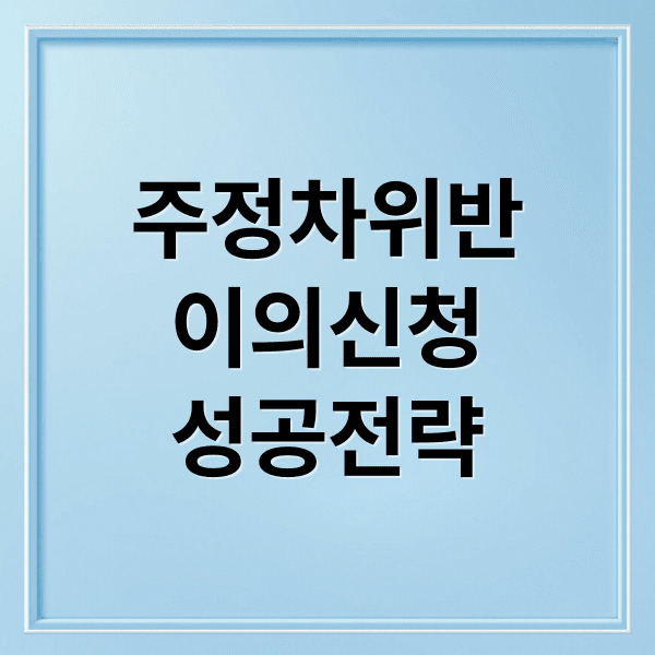 주정차 위반 이의신청 완벽 가이드: 사유, 절차, 성공 전략 A to Z